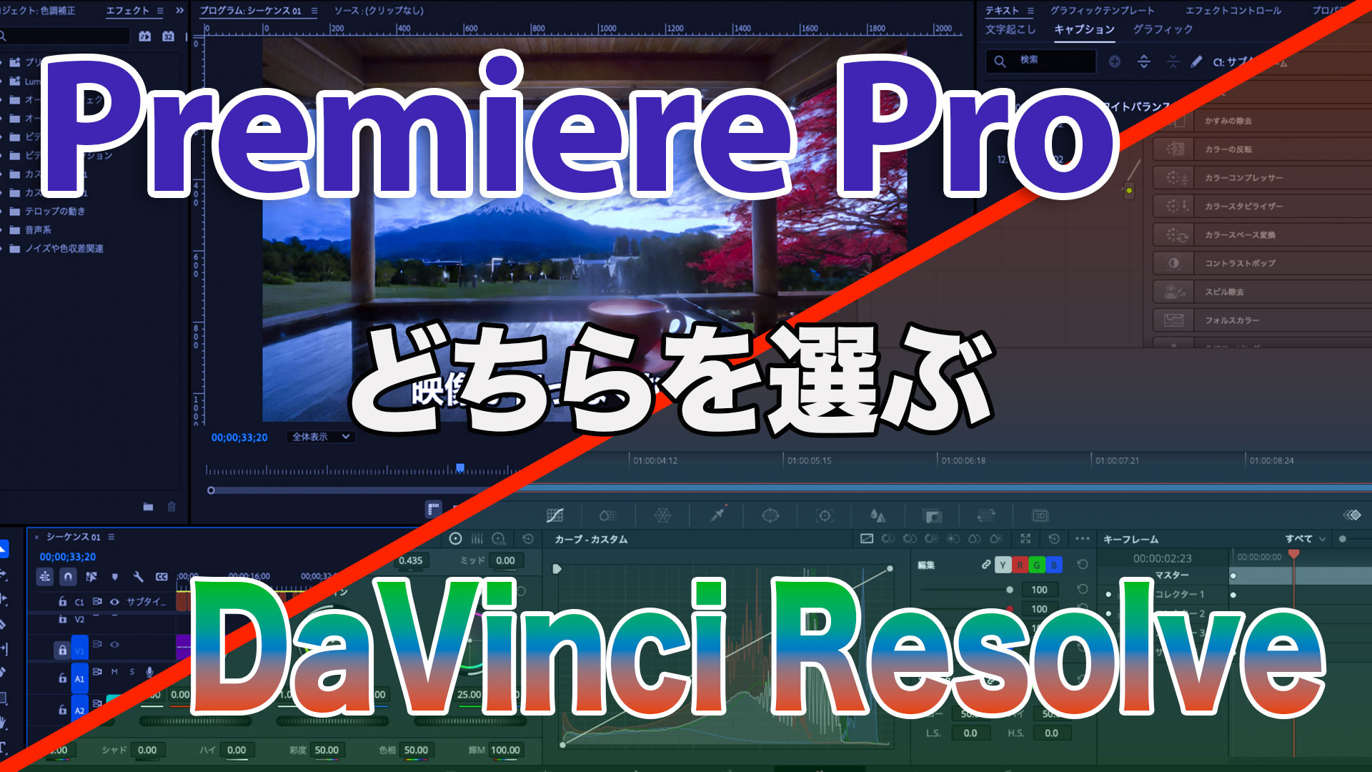 Premiere Pro＆DaVinci Resolve