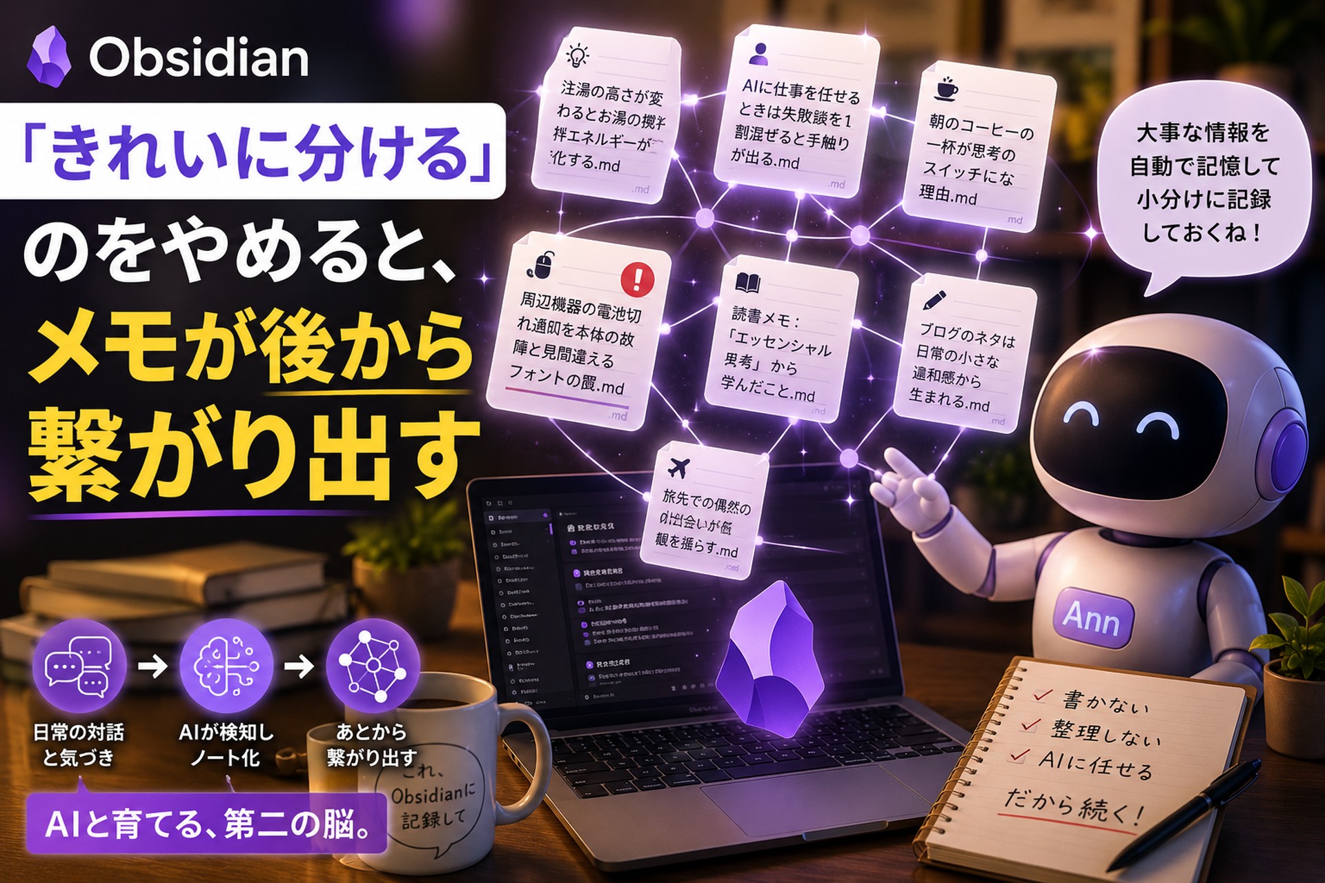 メモが後から